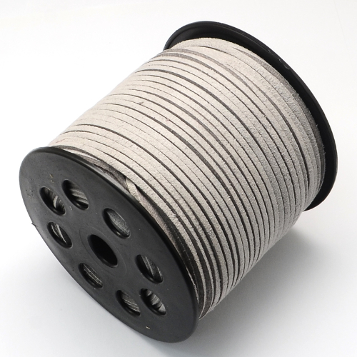 3mm Faux Suede Cord - Light Grey - Per 10 centimetres