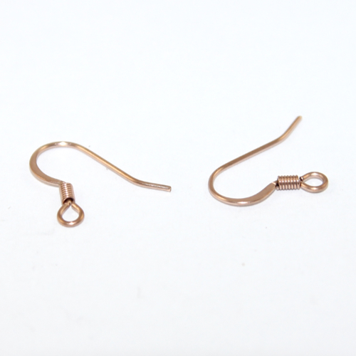 French Hook - Small - Spring - Pair - 304 Stainless Steel - Vacuum Plated - Rose Gold