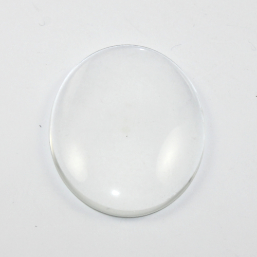 40mm x 30mm Oval Glass Cabochon Domes - Clear