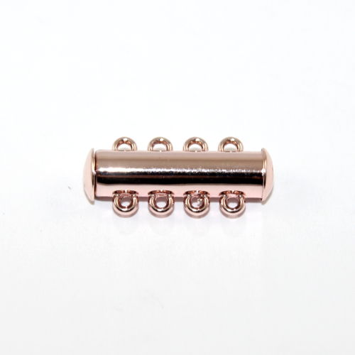 25mm 4 Strand Slide Magnetic Clasp - Rose Gold