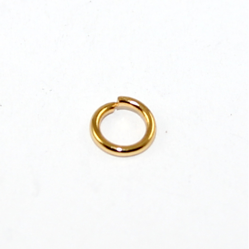 6mm x 1mm 304 Stainless Steel Jump Ring - Gold