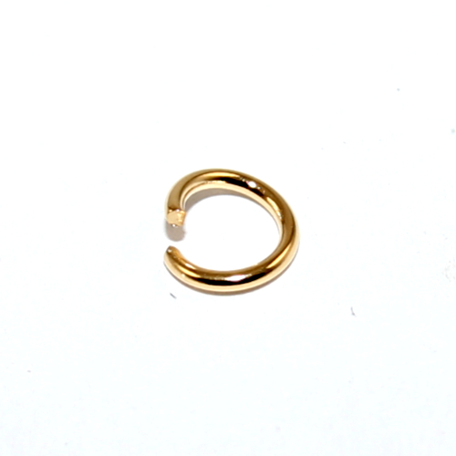 8mm x 1.2mm 304 Stainless Steel Jump Ring - Gold