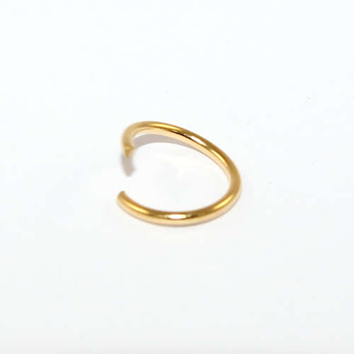 10mm x 1.2mm 304 Stainless Steel Jump Ring - Gold