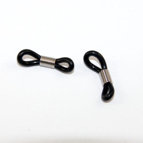 Eye Glass Holders - Black Rubber with 304 Stainless Steel Spring