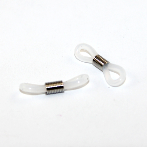 Eye Glass Holders - Clear Rubber with 304 Stainless Steel Spring