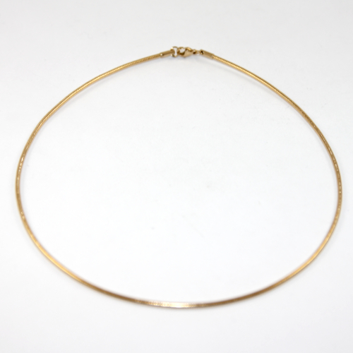 45cm 304 Stainless Steel 2mm Snake Chain Choker with Lobster Clasp - Gold