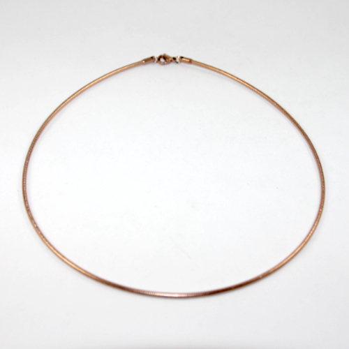 45cm 304 Stainless Steel 2mm Snake Chain Choker with Lobster Clasp - Rose Gold