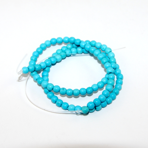 4mm Synthetic Turquoise - 38cm Strand - Blue