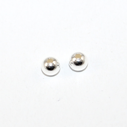 4mm x 4mm Round 925 Sterling Silver Bead