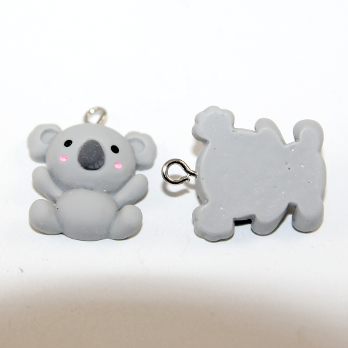 25mm x 21mm Resin Koala Charm - 2 Pieces