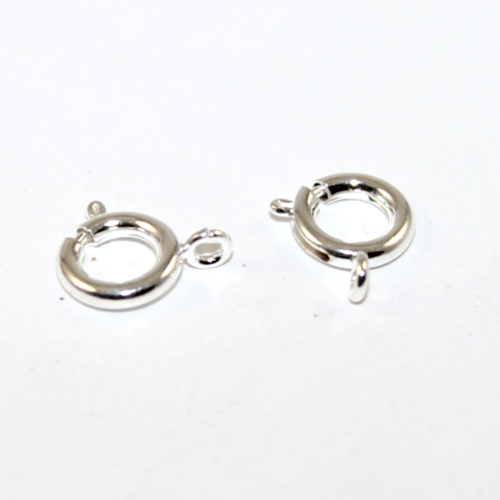 9mm Spring Bolt Ring Clasp - Silver