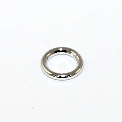 5mm Soldered Brass Ring - Platinum