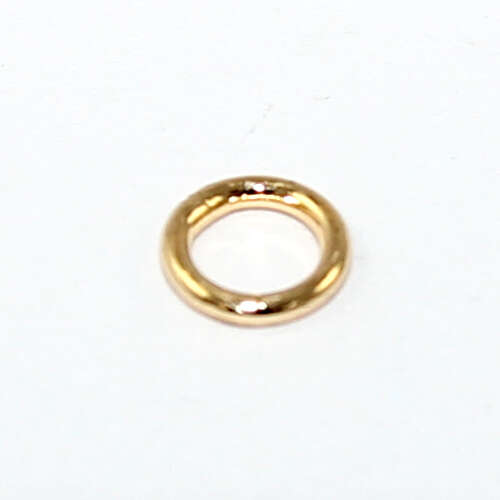 5mm Soldered Brass Ring - Bright Gold