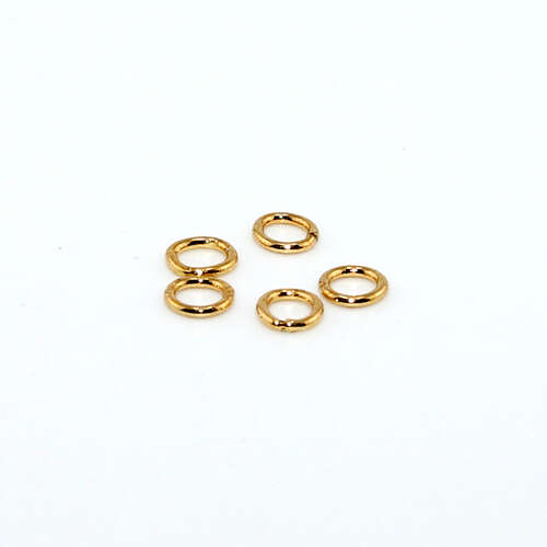 4mm Soldered 304 Stainless Steel Ring - Bright Gold