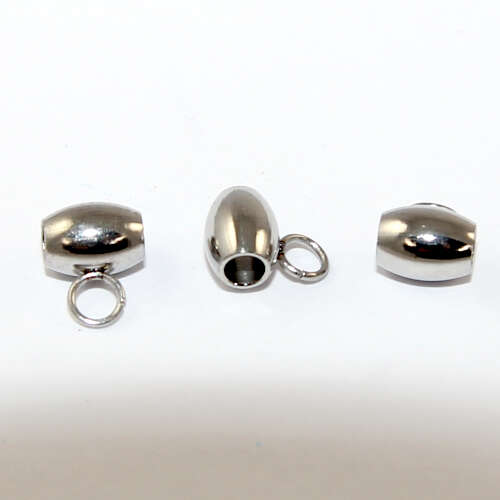 7mm x 5mm Oval Tube Bail - 304 Stainless Steel