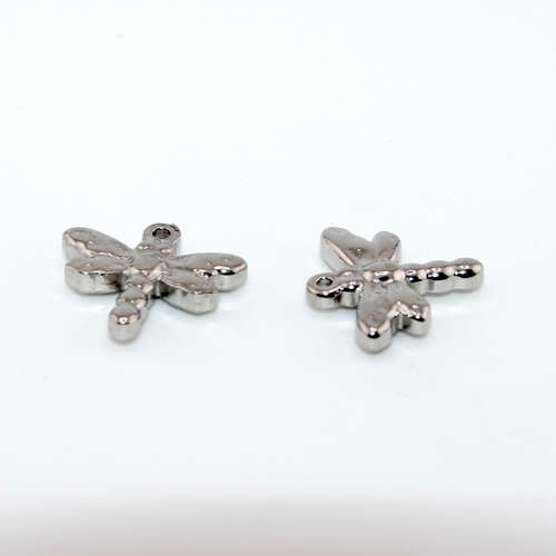 15mm x 16mm Dragonfly Charm - 304 Stainless Steel