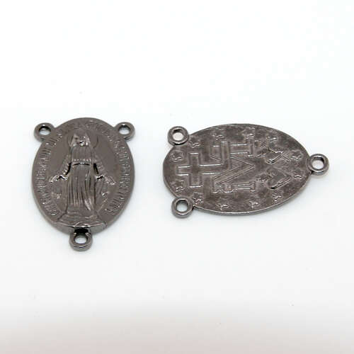 Miraculous Mary Rosary Centre - Gunmetal