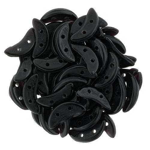 3/10mm Jet - CzechMates Crescent Beads - 391-310-2398