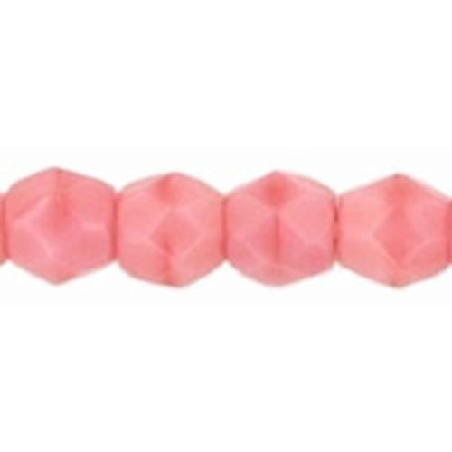 3mm - Coral Pink - Faceted Round Firepolish - 50 Bead Strand - 1-03-74020