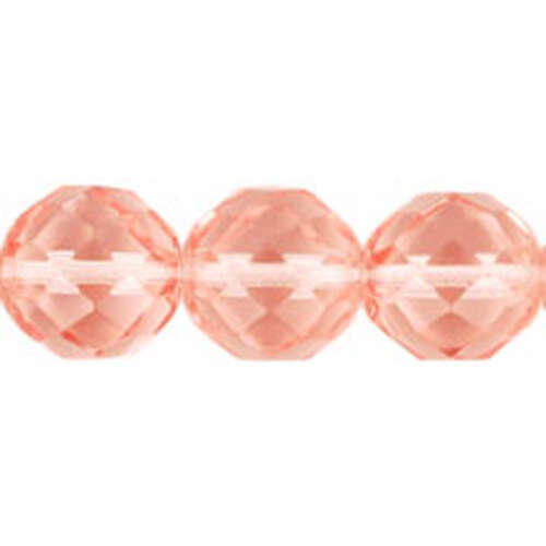 12mm - Rosaline - Faceted Round Firepolish - 25 Bead Strand - 1-12-7010