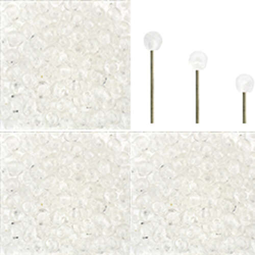 2mm - Crystal - Finial Half Drilled Bead - 384-02-0003 - per gram