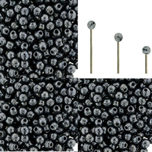 2mm - Hematite - Finial Half Drilled Bead - 384-02-14400 - per gram
