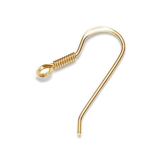 Gold filled French Ear Wire 18mm wire 0.6mm Ear hooks with spring