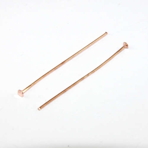 50mm x 0.7mm Head Pin - Rose Gold