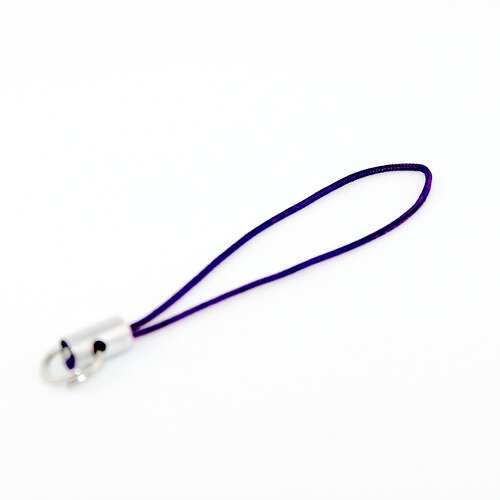Dark Purple 45mm Mobile Phone Cord Loop with Jump Ring