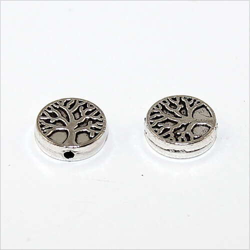9mm Tree of Life Bead - Antique Silver