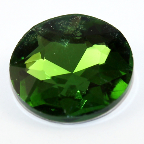 27mm Flat Top Round Stone - Fern Green