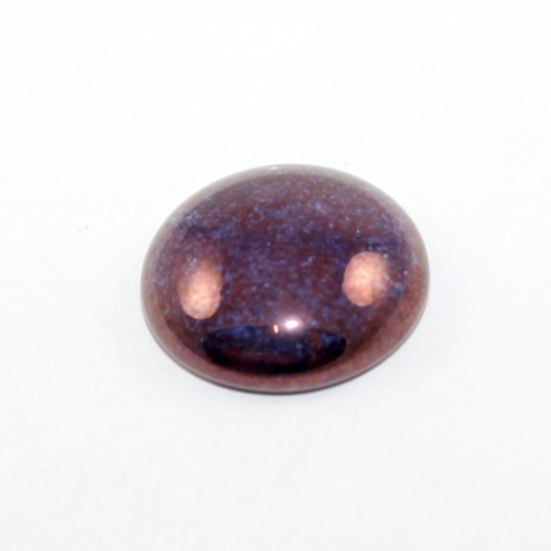 20mm Round Domed Crystal Czech Glass Cabochon - Terracotta Vega Lila