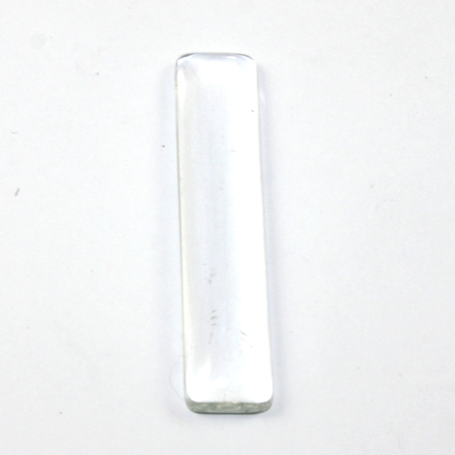 10mm x 50mm Rectangle Glass Cabochon - Clear