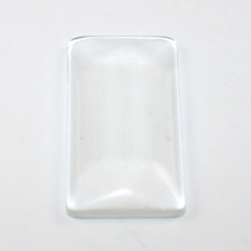 25mm x 50mm Rectangle Glass Cabochon - Clear