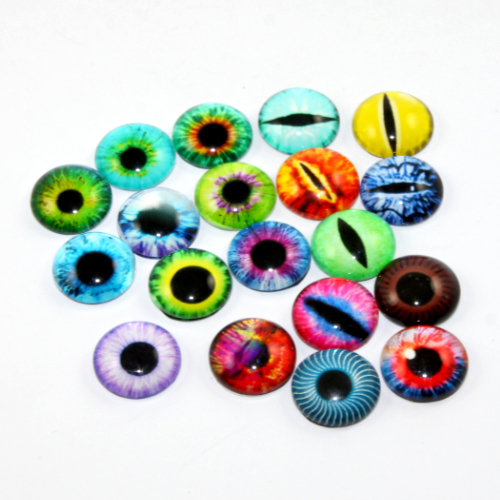 12mm Mixed Colourful Eyes Cabochon