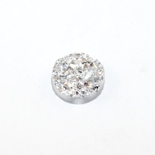12mm "Druzy" Resin Cabochon - Silver