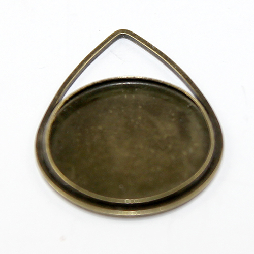 20mm Tear Drop Cabochon Pendant Setting - Antique Bronze