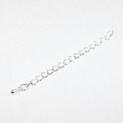 70mm Extension Chain with Drop - Silver