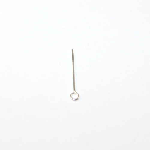 20mm x 0.7mm Eye Pin - Silver