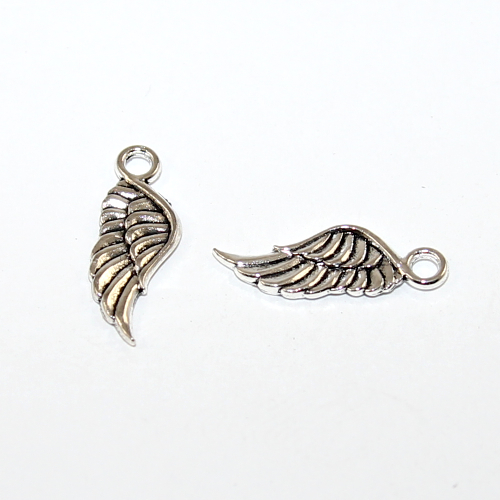 Angel Wing Charms - Platinum - 2 Piece Pack