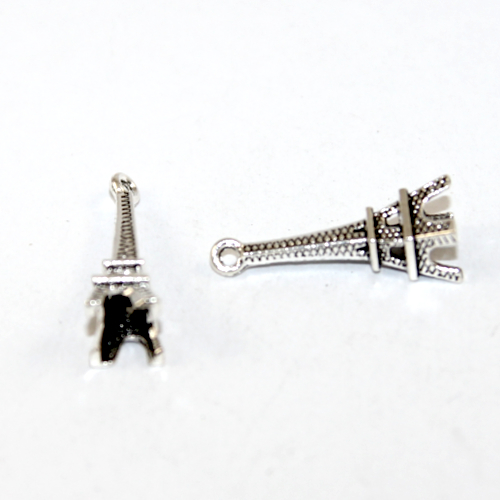 Eiffel Tower Charm - Platinum - 2 Piece Pack