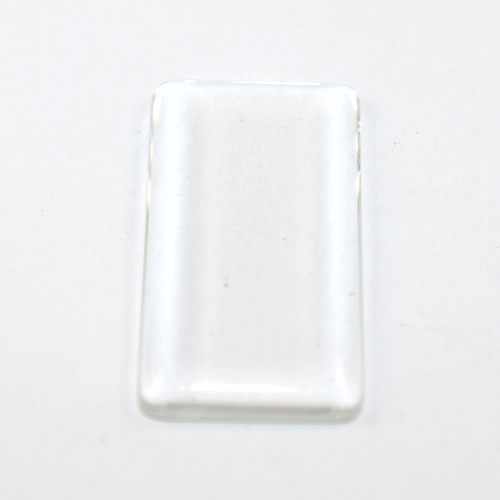 24mm x 48mm Rectangle Glass Cabochon - Clear