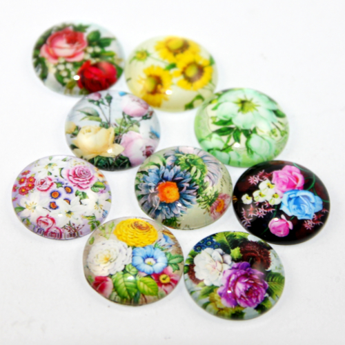 20mm Flower Cabochon Mix