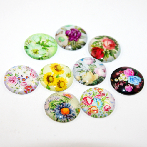 25mm Flower Cabochon Mix