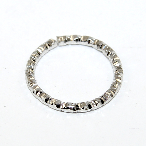 18mm Twisted Jump Ring - Platinum