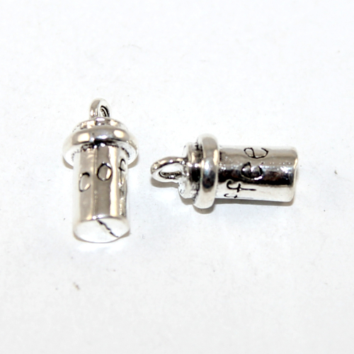 Takeaway Coffee Cup Charm - Antique Silver - 2 Pieces