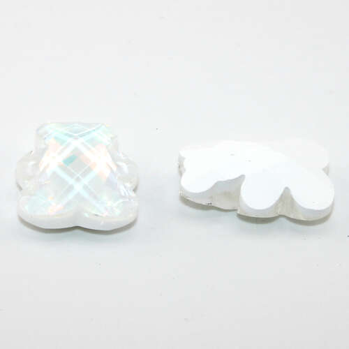 20mm x 25mm Bear Faceted Stone - Crystal Opal AB Lacquer