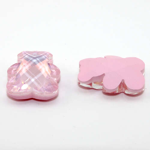20mm x 25mm Bear Faceted Stone - Light Rose Opal Lacquer