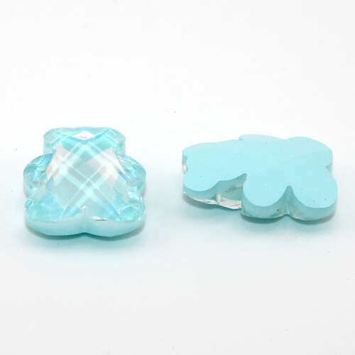20mm x 25mm Bear Faceted Stone - Aquamarine Opal AB Lacquer