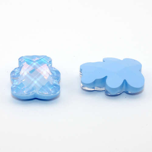 20mm x 25mm Bear Faceted Stone - Sapphire Opal AB Lacquer